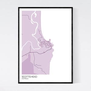 Scotts Head Town Map Print