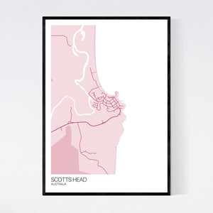 Scotts Head Town Map Print