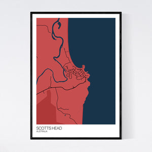 Scotts Head Town Map Print