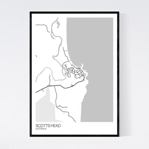 Scotts Head Town Map Print