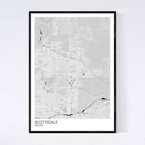 Scottsdale City Map Print