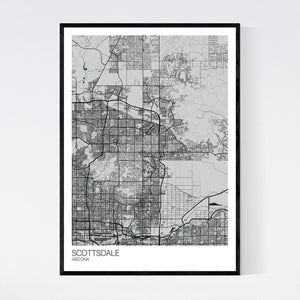 Scottsdale City Map Print