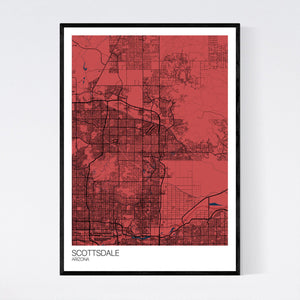 Scottsdale City Map Print