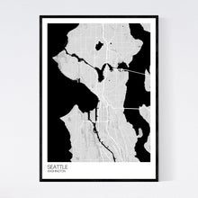 Load image into Gallery viewer, Seattle City Map Print