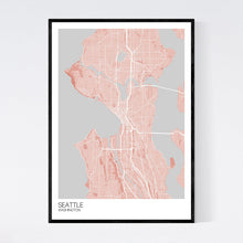 Load image into Gallery viewer, Seattle City Map Print