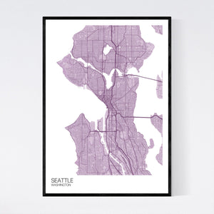 Seattle City Map Print