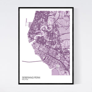 Seberang Perai City Map Print