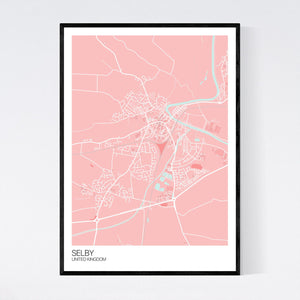 Selby City Map Print
