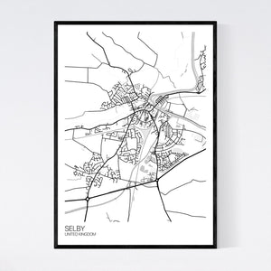 Selby City Map Print