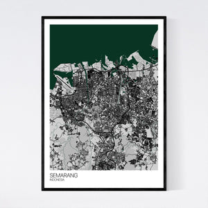 Semarang City Map Print
