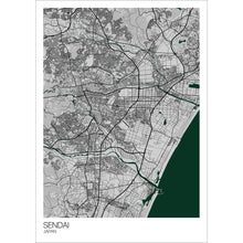 Load image into Gallery viewer, Map of Sendai, Japan