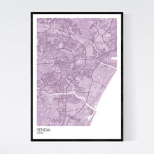 Load image into Gallery viewer, Sendai City Map Print