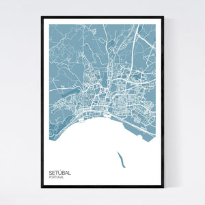 Map of Setúbal, Portugal