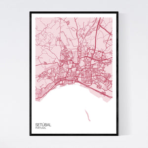 Setúbal City Map Print