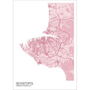 Map of Sevastopol, Crimean Peninsula