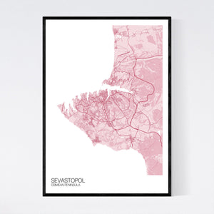 Map of Sevastopol, Crimean Peninsula