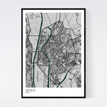 Load image into Gallery viewer, Seville City Map Print