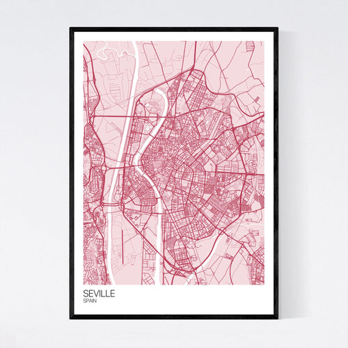 Map of Seville, Spain