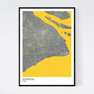 Shanghai City Map Print