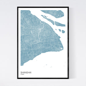 Shanghai City Map Print