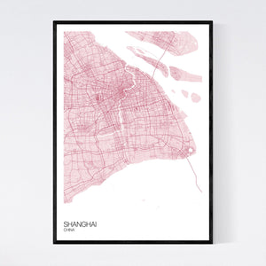Shanghai City Map Print