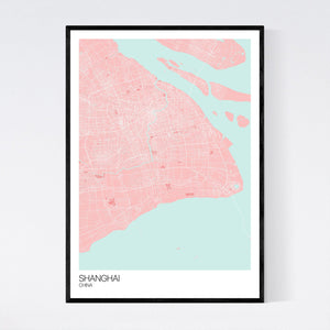 Shanghai City Map Print
