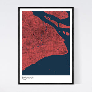 Map of Shanghai, China