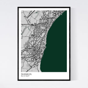 Shanklin Town Map Print