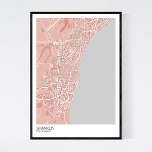 Shanklin Town Map Print