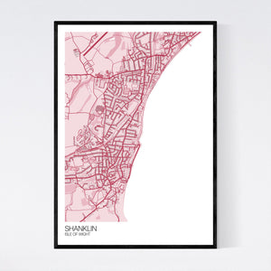 Shanklin Town Map Print