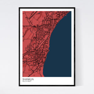 Shanklin Town Map Print