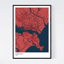 Load image into Gallery viewer, Shantou City Map Print