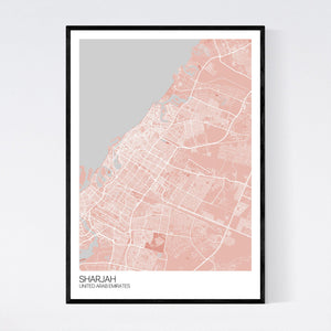 Sharjah City Map Print