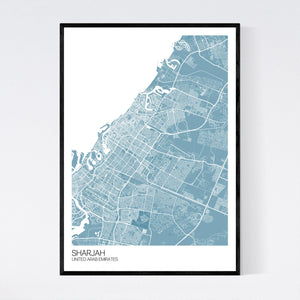 Sharjah City Map Print