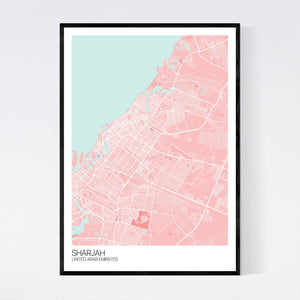 Sharjah City Map Print
