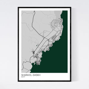 Sharm El-Sheikh City Map Print