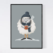 Load image into Gallery viewer, Warm Winter Sheep with Cocoa Print