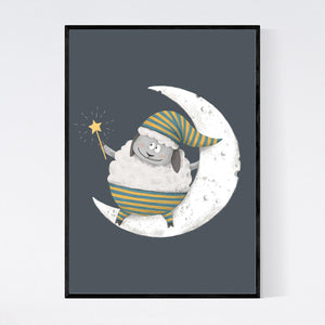 Bedtime Sheep Print