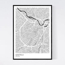 Load image into Gallery viewer, Sheffield City Centre City Map Print