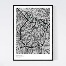 Load image into Gallery viewer, Sheffield City Centre City Map Print