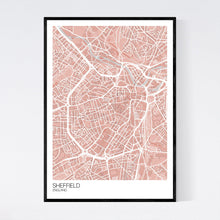 Load image into Gallery viewer, Sheffield City Centre City Map Print