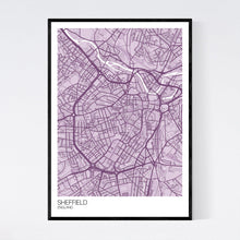 Load image into Gallery viewer, Sheffield City Centre City Map Print