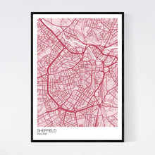 Load image into Gallery viewer, Sheffield City Centre City Map Print