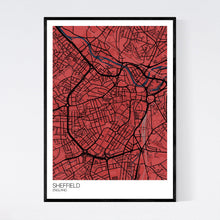 Load image into Gallery viewer, Map of Sheffield City Centre, England