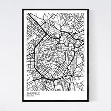 Load image into Gallery viewer, Sheffield City Centre City Map Print