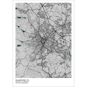 Map of Sheffield, United Kingdom