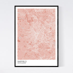 Sheffield City Map Print