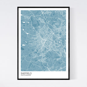 Sheffield City Map Print