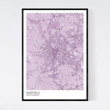 Load image into Gallery viewer, Sheffield City Map Print