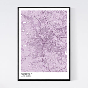 Sheffield City Map Print